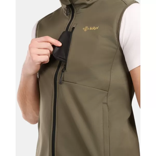  Pánska softshellová vesta KILPI NOIL-M 1M0116KI KHAKI 