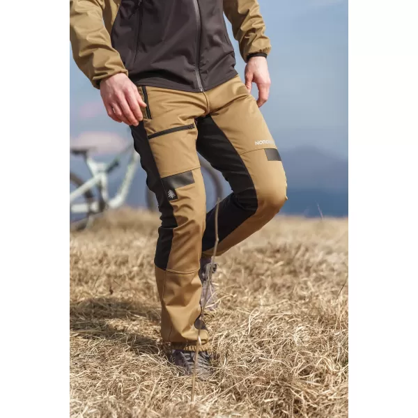  Pánske nepremokavé multi-šport nohavice NORDBLANC RIDGEWALK NBSPM8325 HNEDÁ 