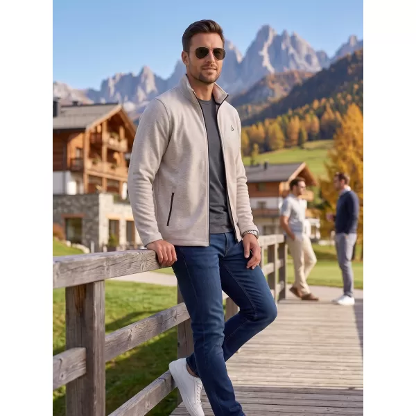  Pánska fleece mikina ALTISPORT ALM002852 STRIEBORNÝ MELÍR 