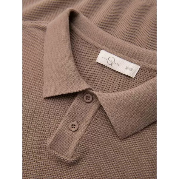  Pánske polo tričko OMBRE OM-POSS-0178 LIGHT BROWN 