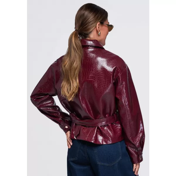  Dámska bunda OMBRE OW-JAFL-0141 BURGUNDY 