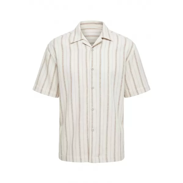  Pánska košeľa URBAN CLASSICS TB8214-01448 LIGHT SAND 