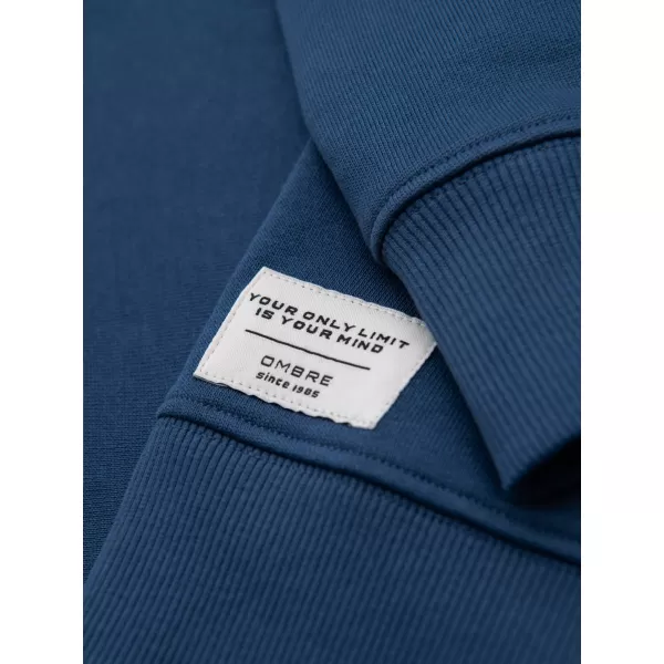  Pánska mikina OMBRE OM-SSBN-0271 NAVY BLUE 