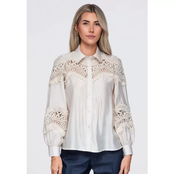  Dámska košeľa OMBRE OW-SH-E0075 BEIGE 