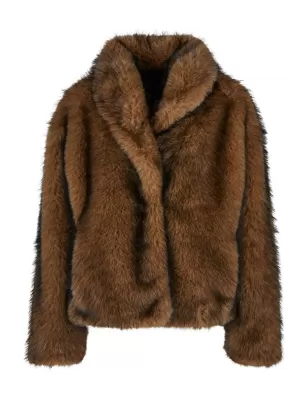 Dámska kožušinová bunda URBAN CLASSICS TB8120-01591 BROWN/BLACK