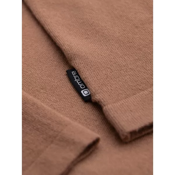  Pánske tričko s golierom OMBRE OM-POLS-0138 LIGHT BROWN 