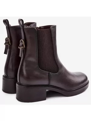 Dámske členkové topánky SERGIO LEONE BT-04 DARK BROWN