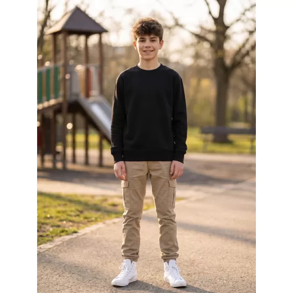  Detská mikina MALFINI CREW 427 ČIERNA 