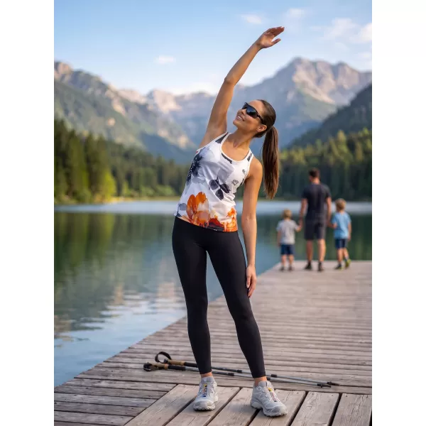  Dámske funkčné tielko premium ALTISPORT VOJ/ALW117TIL01 ČIERNA-ORANŽOVÁ 
