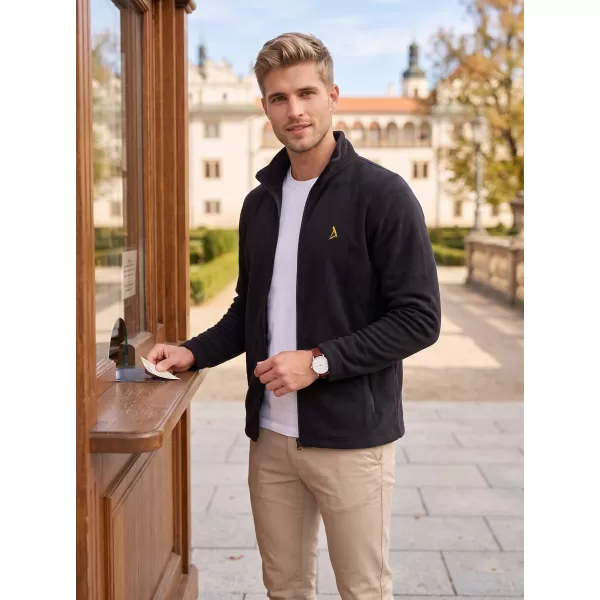  Pánska fleece mikina ALTISPORT ALM002852 ČIERNOZLATÁ 
