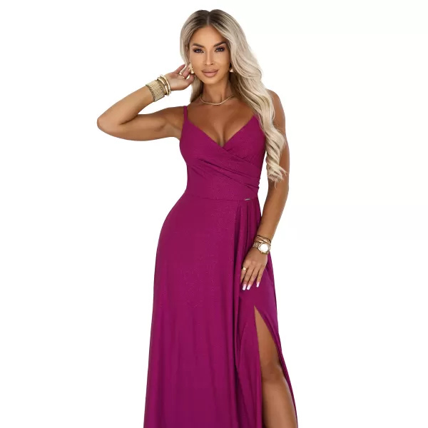  Dámske šaty NUMOCO 299-21 BROKÁTOVÁ FUCHSIA 