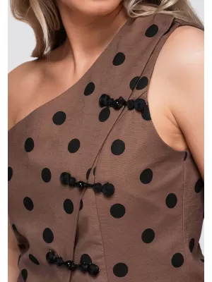 Dámska blúza OMBRE OW-TS-E0061 BROWN