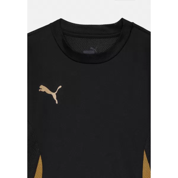  Detské športové tričko PUMA TEAMGOAL MATCHDAY JERSEY JR 70574828 PUMA BLACK/PUMA GOLD/MATTE GOLD 
