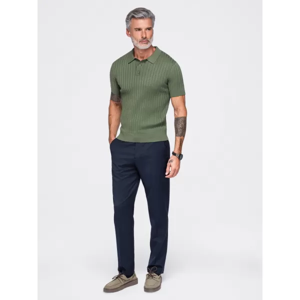  Pánske polo tričko OMBRE OM-POSS-0180 OLIVE 