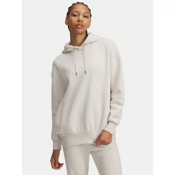  Dámska mikina UNDER ARMOUR ICON FLEECE OS HOODIE 1379495-111 BIELA 