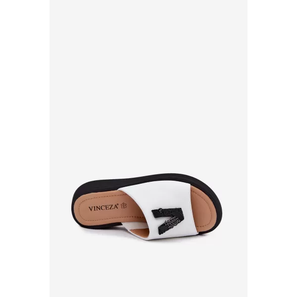  Dámske šľapky VINCEZA 66950 WHITE 