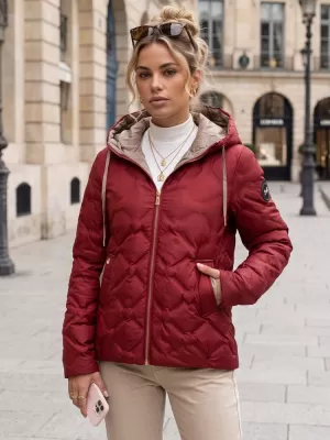Dámska bunda DSTREET TY5885 BORDOVÁ