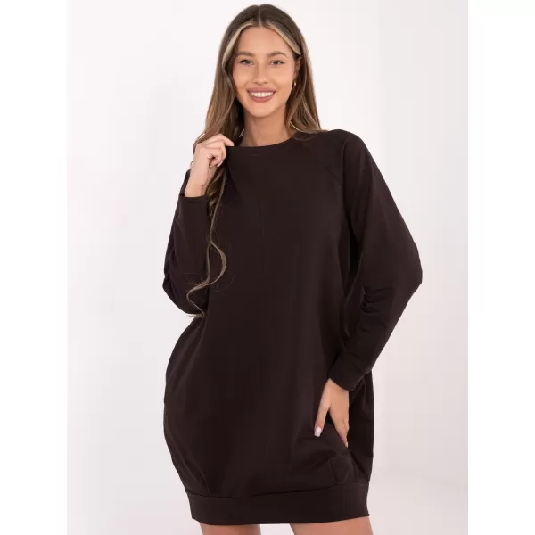  Dámske šaty BASIC FEEL GOOD RV-TU-5184.93P DARK BROWN 