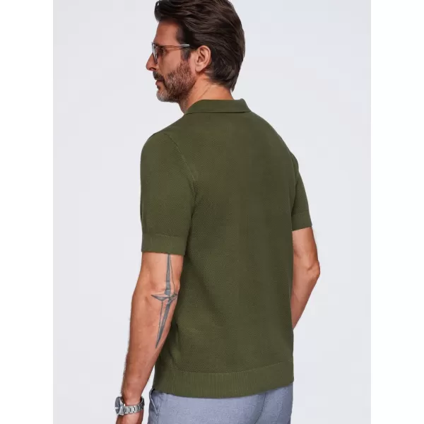  Pánske polo tričko OMBRE OM-POSS-0178 OLIVE 
