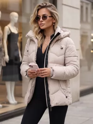 Dámska bunda DSTREET TY5750 BÉŽOVÁ