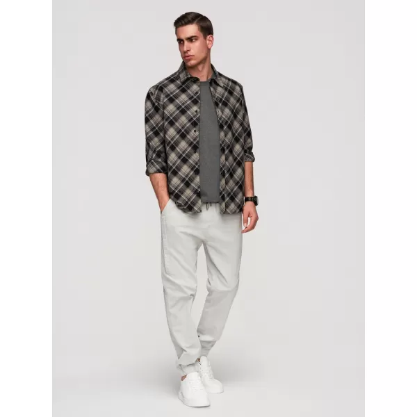  Pánske nohavice OMBRE P1521 LIGHT GREY 