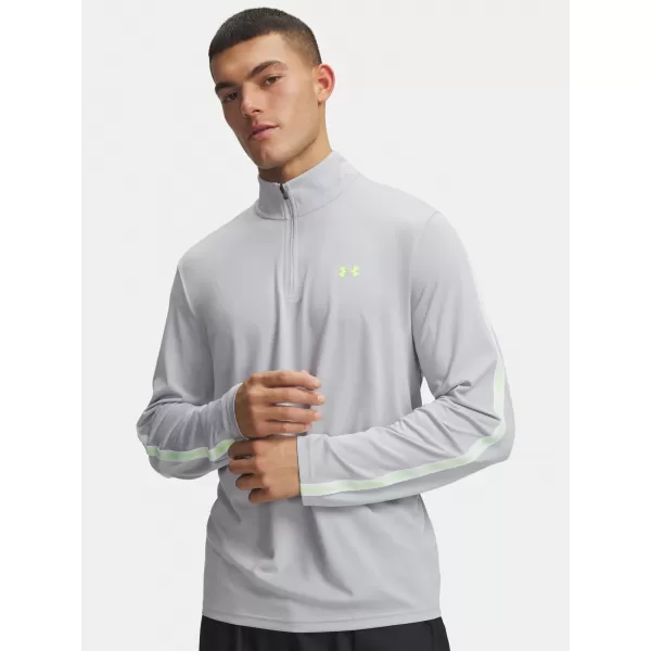  Pánske tričko UNDER ARMOUR TECH TAPING 1/2 ZIP 6012357-011 ŠEDÁ 