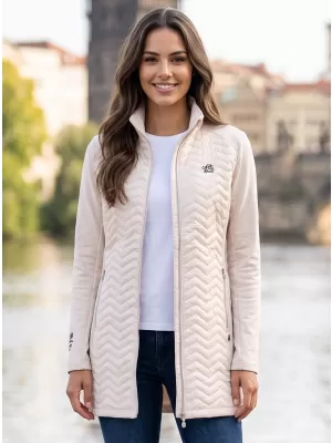 Dámsky hybridný kabát ALTISPORT IRYSA SVETLO BÉŽOVÁ