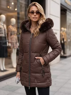 Dámska bunda DSTREET TY5736 HNEDÁ