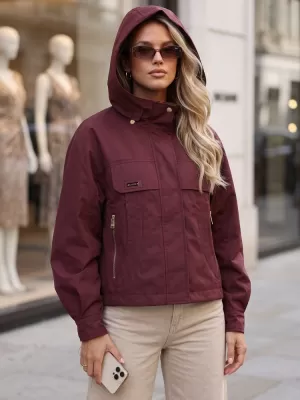 Dámska bunda DSTREET TY5964 BORDOVÁ