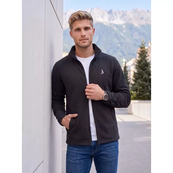  Pánska fleece mikina ALTISPORT ALM002852 ČIERNOSTRIEBORNÁ 