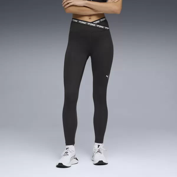  Dámske legíny PUMA W STRONG CROSS FRONT TIGHT - HW 7/8 52849801 PUMA BLACK 