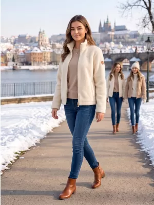 Dámska bunda ALTISPORT IZADORE SVETLO BÉŽOVÁ