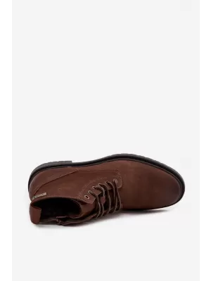 Pánske členkové topánky BIG STAR SHOES OO174149 BROWN/BEIGE