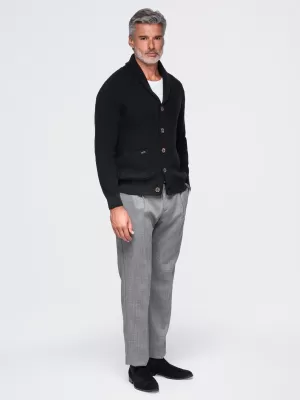 Pánsky kardigan OMBRE OM-SWCD-0200 BLACK
