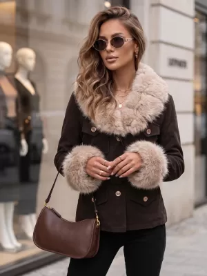Dámska bunda DSTREET TY5851 HNEDÁ