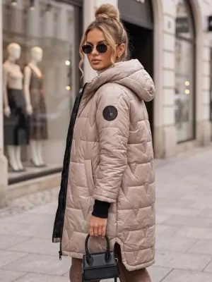 Dámska bunda DSTREET TY5790 KARAMELOVÁ