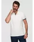 Pánske tričko s golierom OMBRE OM-POSS-0170 WHITE