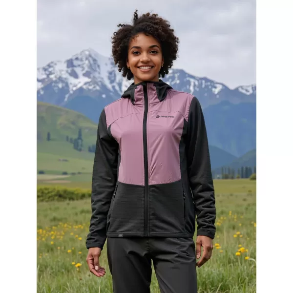  Dámska športová ultraľahká mikina ALPINE PRO ZOLLA DARK TRUE GRAY 