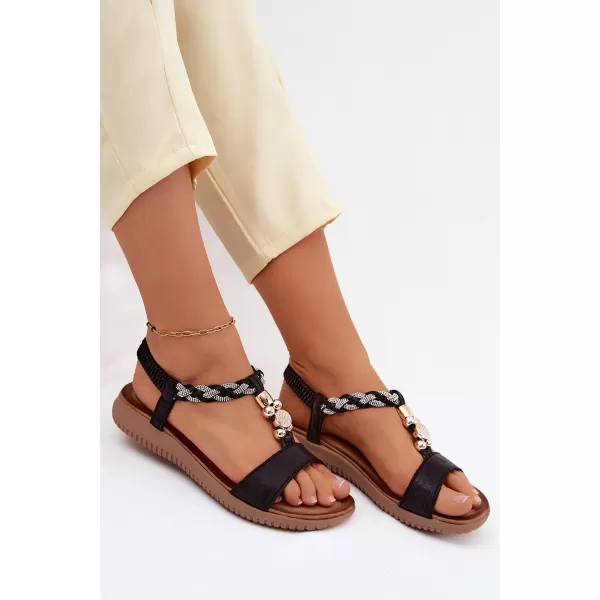  Dámske sandále S.BARSKI KV61-6051 BLACK 