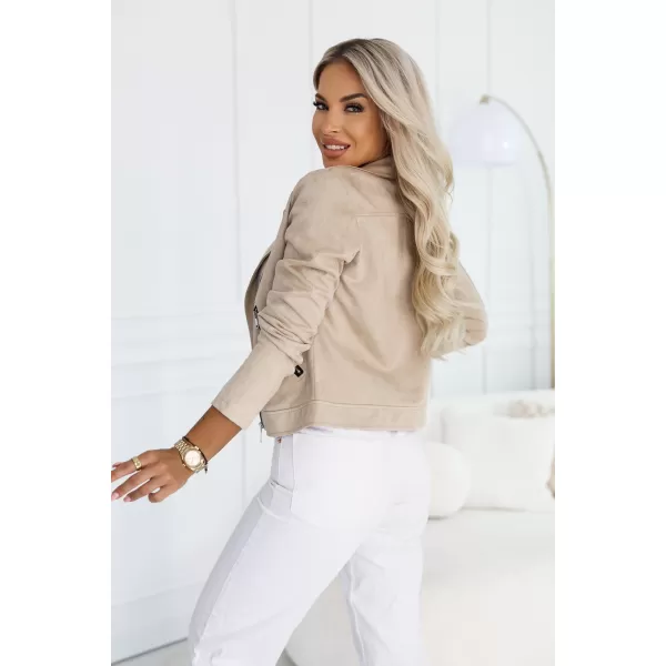  Dámska bunda NUMOCO 481-6 KAŠMÍROVÁ BÉŽOVÁ 