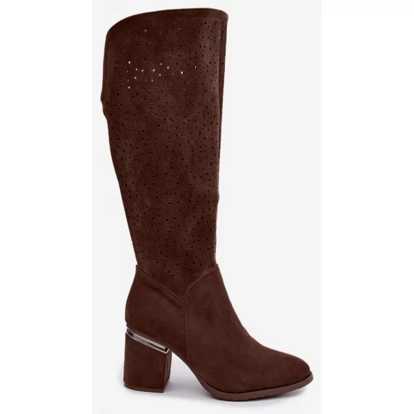  Dámske čižmy S.BARSKI HY62-8122 BROWN 