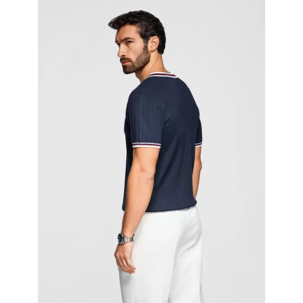  Pánske tričko OMBRE OM-TSCT-0266 NAVY BLUE 