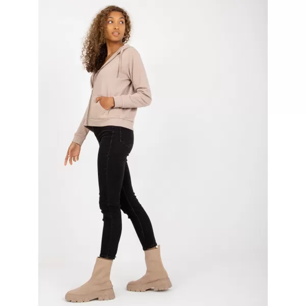  Dámska mikina BASIC FEEL GOOD B-002.65 DARK BEIGE 