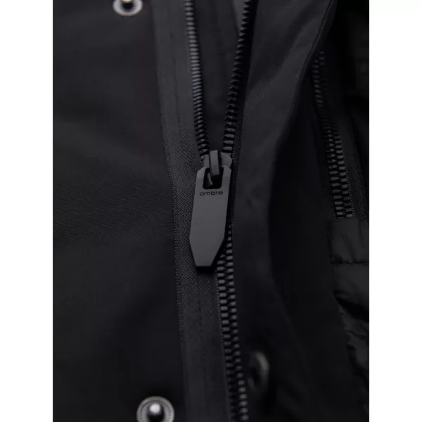  Pánska zimná bunda OMBRE OM-JALJ-0263 BLACK 