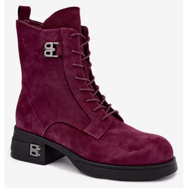  Dámske členkové topánky VINCEZA 67044 BURGUNDY 