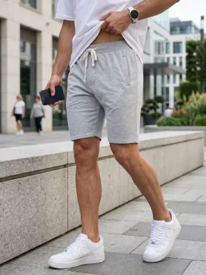 Pánske kraťasy DSTREET SX2621 SVETLO ŠEDÁ