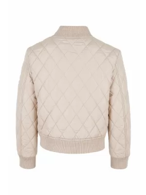 Dievčenská prešívaná bunda URBAN CLASSICS UCK806-02903 WHITE SAND