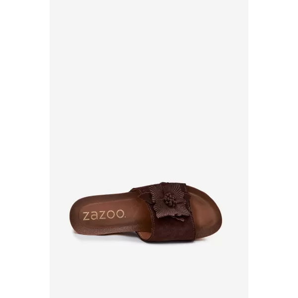  Dámske šľapky ZAZOO 40312 CHOCOLATE 