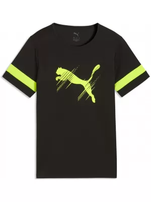 Detské tričko PUMA ATTACANTO LOGO JERSEY JR 66104603 PUMA BLACK/LIME SQUEEZE