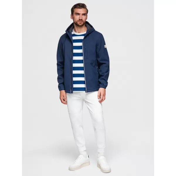  Pánska softshellová bunda OMBRE OM-JANP-0292 NAVY BLUE 